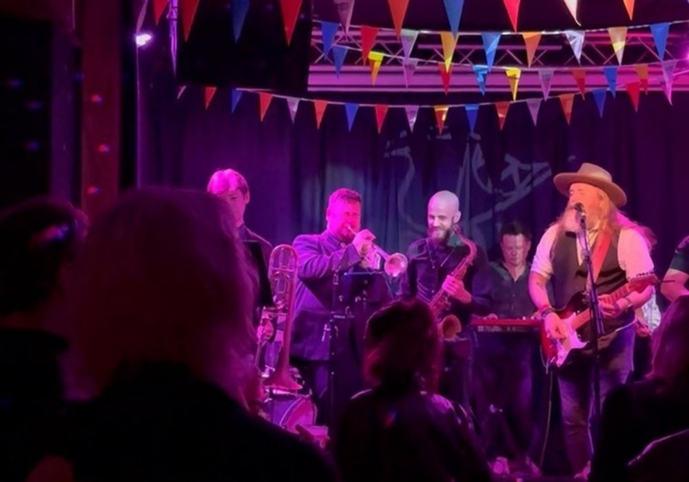 Live band on stage at a music venue