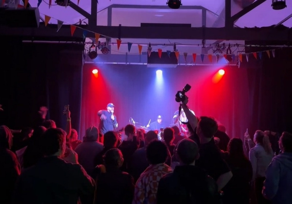 Live band on stage at a music venue